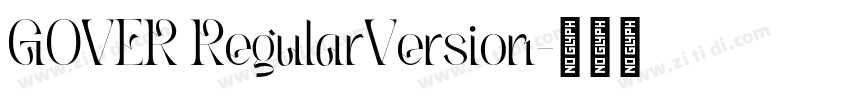 GOVER RegularVersion字体转换
